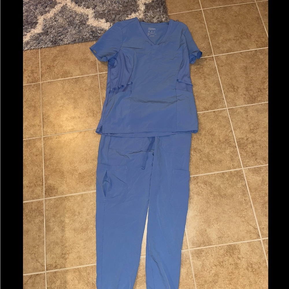 Hanes Blue Scrub Set Size S